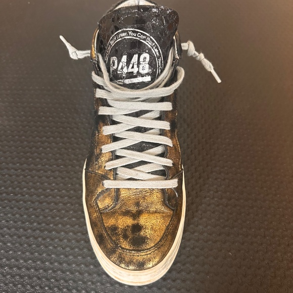 p448 Gold/Bronze Mid-Top Sneaker - Picture 4 of 5